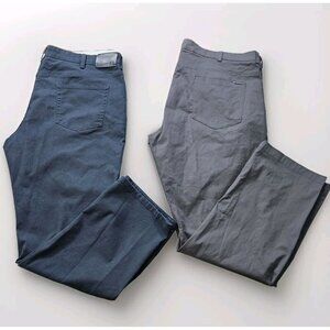 Pants Men 42Wx32L Lot of 2 Calvin Klein Gray English Laundry Navy Twill Stretch